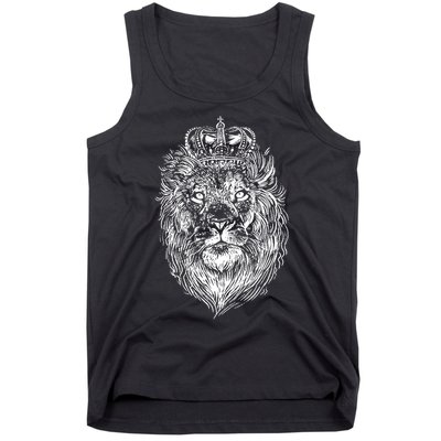 Crowned Lion Illustration Tank Top