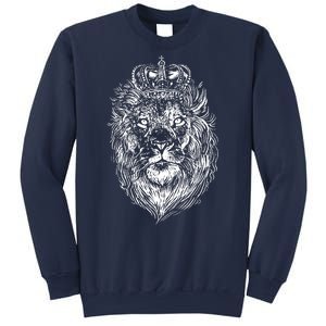 Crowned Lion Illustration Sweatshirt