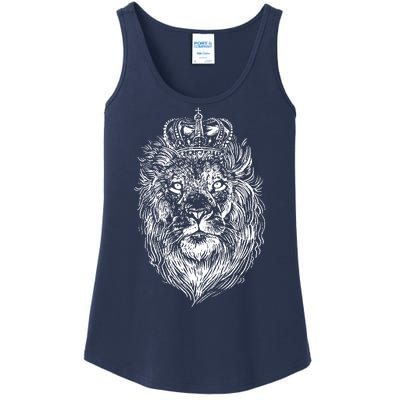 Crowned Lion Illustration Ladies Essential Tank