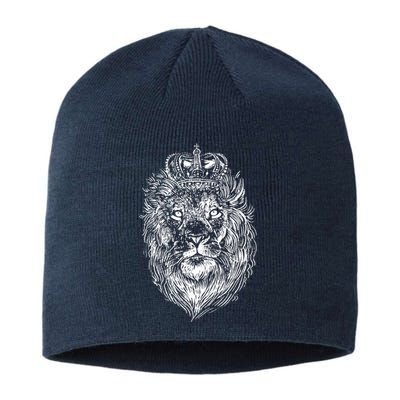 Crowned Lion Illustration Sustainable Beanie