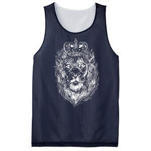 Crowned Lion Illustration Mesh Reversible Basketball Jersey Tank