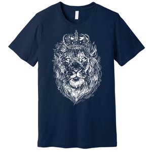 Crowned Lion Illustration Premium T-Shirt