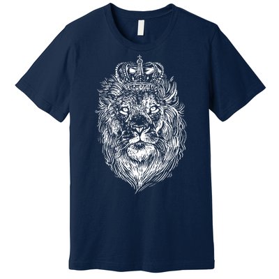 Crowned Lion Illustration Premium T-Shirt