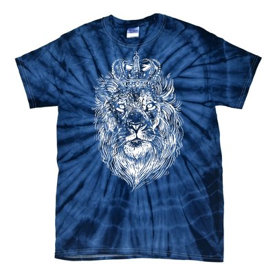 Crowned Lion Illustration Tie-Dye T-Shirt