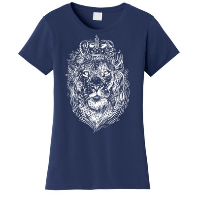 Crowned Lion Illustration Women's T-Shirt