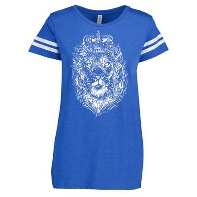 Crowned Lion Illustration Enza Ladies Jersey Football T-Shirt