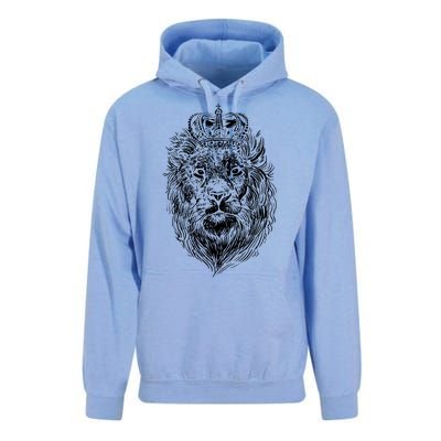 Crowned Lion Illustration Unisex Surf Hoodie