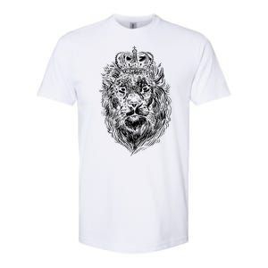 Crowned Lion Illustration Softstyle CVC T-Shirt