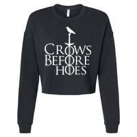 Crows Before Hoes Cropped Pullover Crew