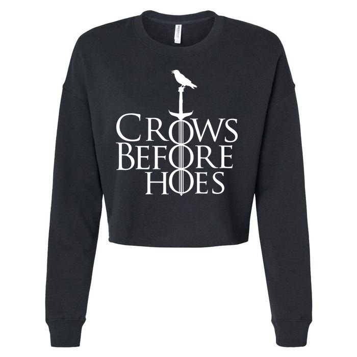 Crows Before Hoes Cropped Pullover Crew
