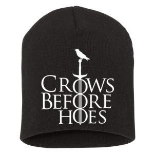 Crows Before Hoes Short Acrylic Beanie