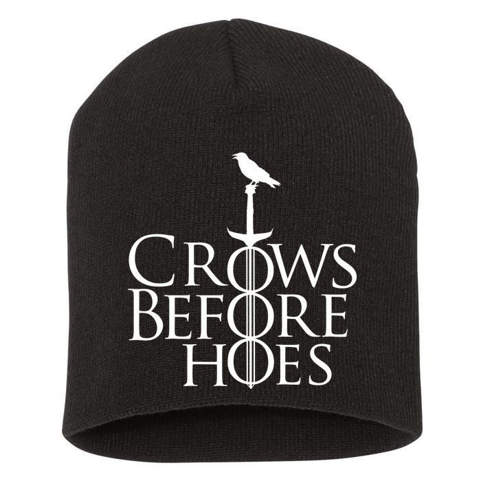 Crows Before Hoes Short Acrylic Beanie