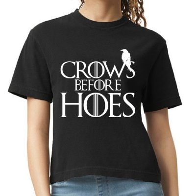 Crows Before Hoes Funny Tv Series Comfort Colors Boxy T-Shirt