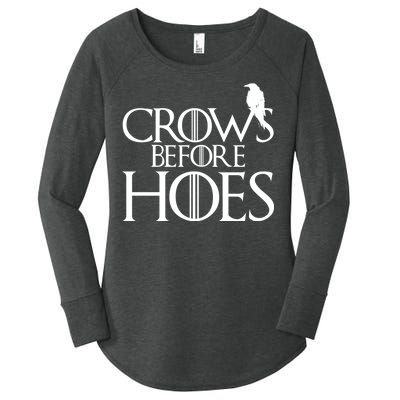 Crows Before Hoes Funny Tv Series Women's Perfect Tri Tunic Long Sleeve Shirt