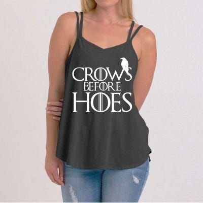 Crows Before Hoes Funny Tv Series Women's Strappy Tank