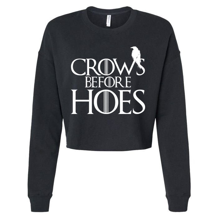 Crows Before Hoes Funny Tv Series Cropped Pullover Crew