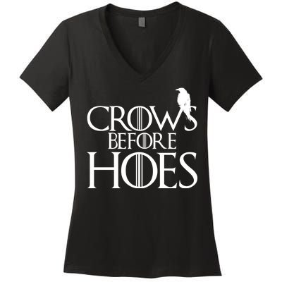 Crows Before Hoes Funny Tv Series Women's V-Neck T-Shirt