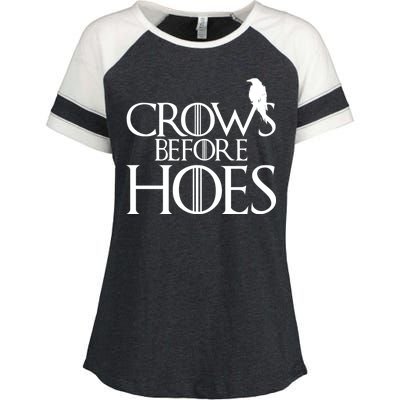 Crows Before Hoes Funny Tv Series Enza Ladies Jersey Colorblock Tee