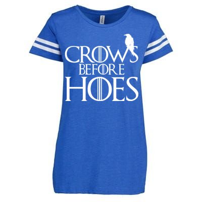 Crows Before Hoes Funny Tv Series Enza Ladies Jersey Football T-Shirt