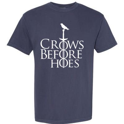 Crows Before Hoes Retro Garment-Dyed Heavyweight T-Shirt