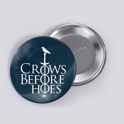 Crows Before Hoes Retro Button