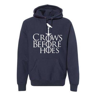 Crows Before Hoes Retro Premium Hoodie