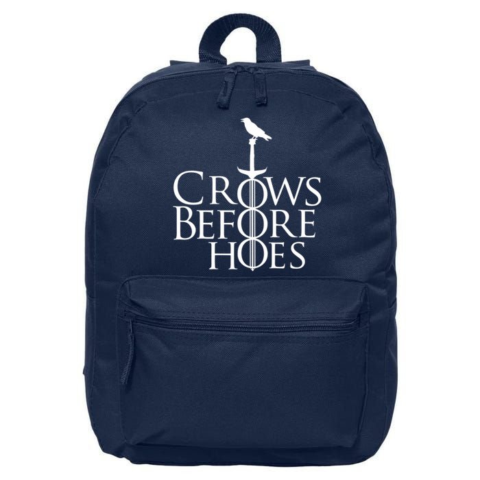 Crows Before Hoes Retro 16 in Basic Backpack
