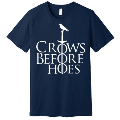 Crows Before Hoes Retro Premium T-Shirt