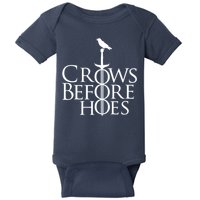 Crows Before Hoes Retro Baby Bodysuit