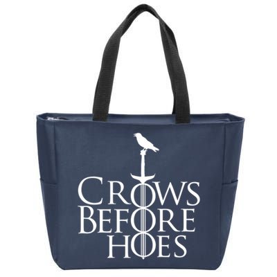 Crows Before Hoes Retro Zip Tote Bag