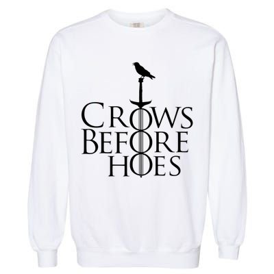 Crows Before Hoes Retro Garment-Dyed Sweatshirt
