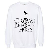 Crows Before Hoes Retro Garment-Dyed Sweatshirt