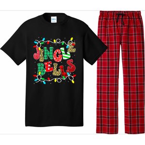 Christmas Red Plaid Jingle Bells Christmas Family Pajama Gift Pajama Set