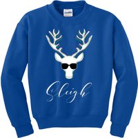 Christmas Reindeer Pajama Sleigh All Day Gift Kids Sweatshirt