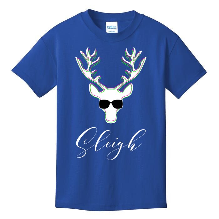 Christmas Reindeer Pajama Sleigh All Day Gift Kids T-Shirt