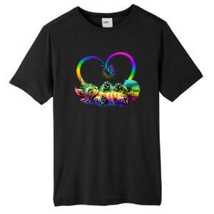 Cute Rainbow Paint Kitten Butterfly Heart Tall Fusion ChromaSoft Performance T-Shirt