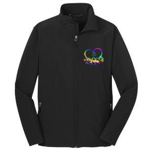 Cute Rainbow Paint Kitten Butterfly Heart Core Soft Shell Jacket