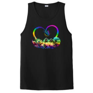 Cute Rainbow Paint Kitten Butterfly Heart PosiCharge Competitor Tank