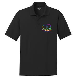 Cute Rainbow Paint Kitten Butterfly Heart PosiCharge RacerMesh Polo