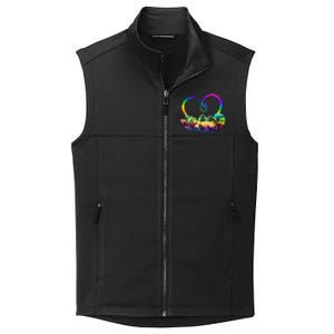 Cute Rainbow Paint Kitten Butterfly Heart Collective Smooth Fleece Vest