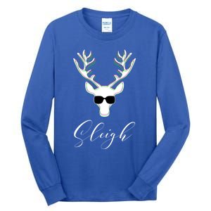 Christmas Reindeer Pajama Sleigh All Day Gift Tall Long Sleeve T-Shirt