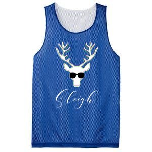 Christmas Reindeer Pajama Sleigh All Day Gift Mesh Reversible Basketball Jersey Tank