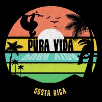 Costa Rica Pura Vida Tropical Sloth & Toucan Sunset Souvenir Backpack