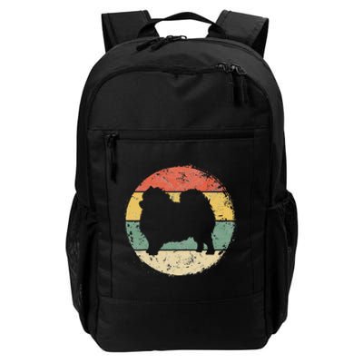 Circular Retro Pomeranian Owner Parents Pompom Dog Mom Daily Commute Backpack