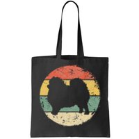 Circular Retro Pomeranian Owner Parents Pompom Dog Mom Tote Bag