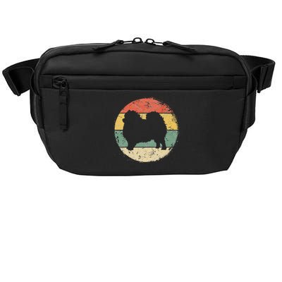 Circular Retro Pomeranian Owner Parents Pompom Dog Mom Crossbody Pack