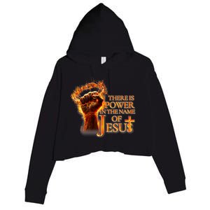 Cool Religious Power In The Name Of Jesus Crop Fleece Hoodie