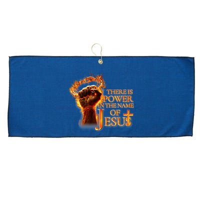 Cool Religious Power In The Name Of Jesus Large Microfiber Waffle Golf Towel