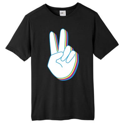 Colorful Retro Peace Sign Tall Fusion ChromaSoft Performance T-Shirt