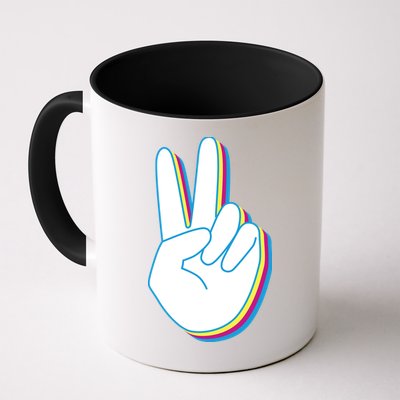 Colorful Retro Peace Sign Mug